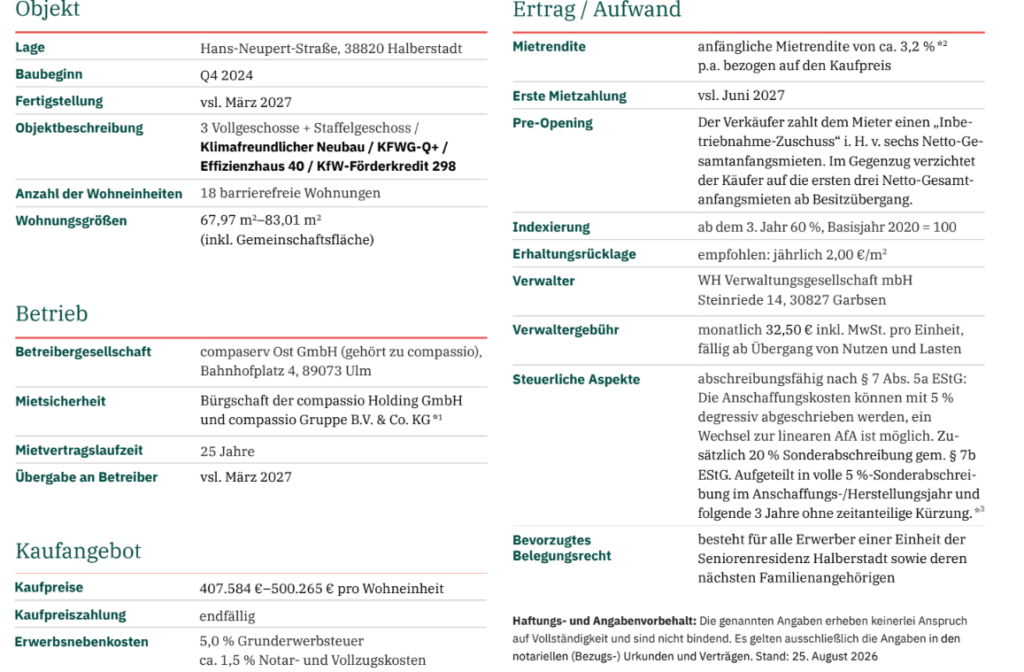 Facts Halberstadt - Pflege